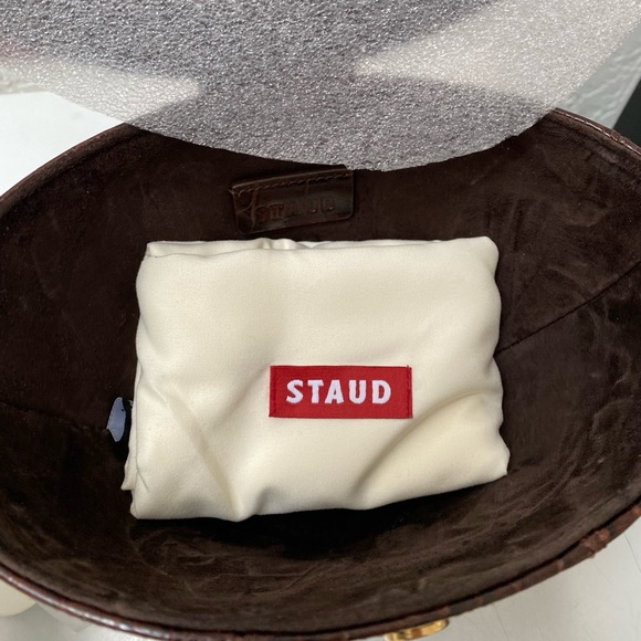 STAUD Alice Embossed Leather Top Handle Bag - Picture 11 of 11